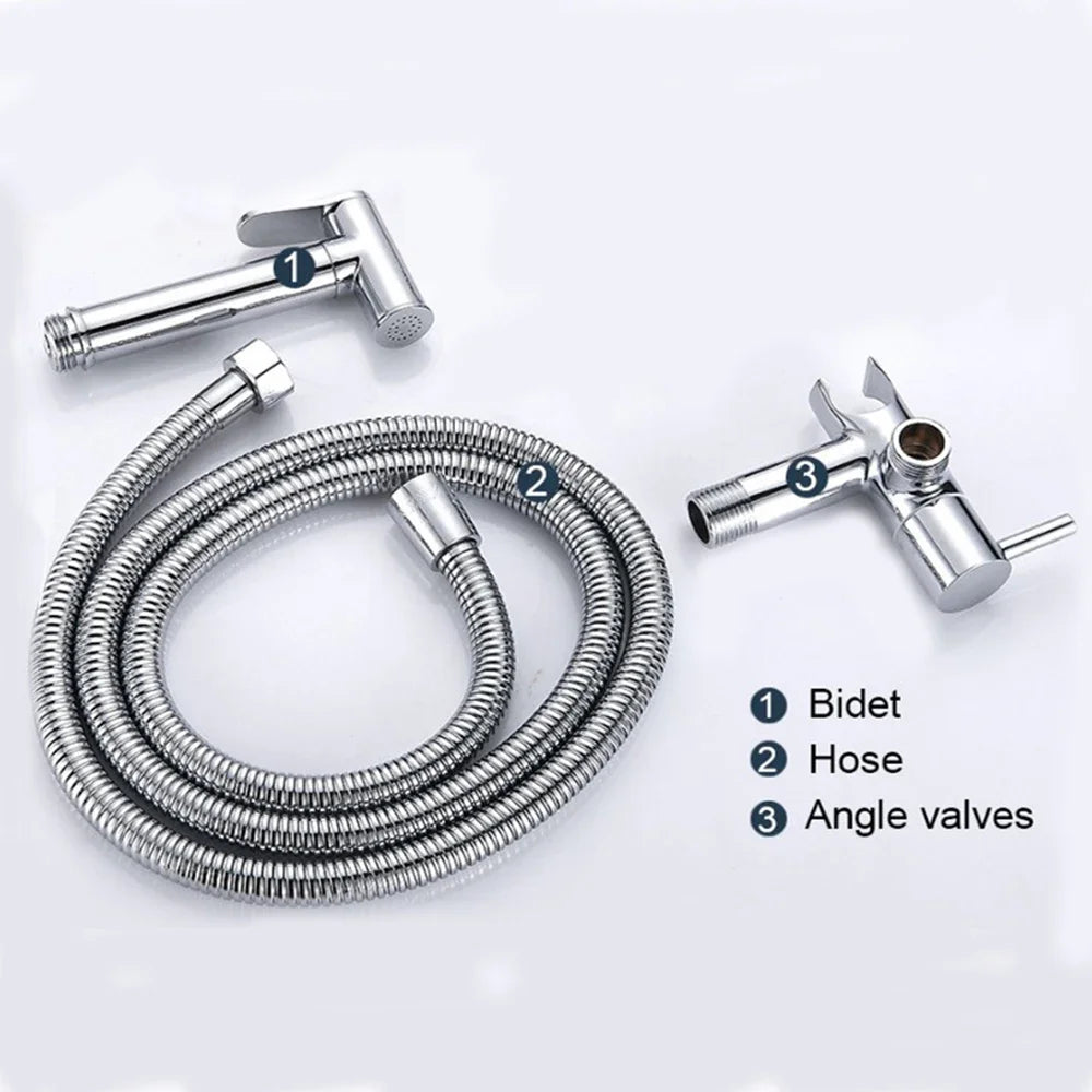 Portable Bidet Sprayer Brass Toilet Faucet Cold Water Bathroom Mixer Shattaf Anal Douche Hygienic Shower