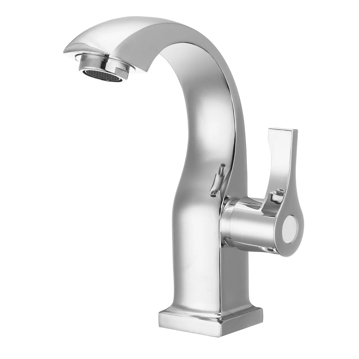 1 Chrome Plated Single Cooling Faucet, Single Hole Easy To Install, Suitable for Bathroom and Kitchen