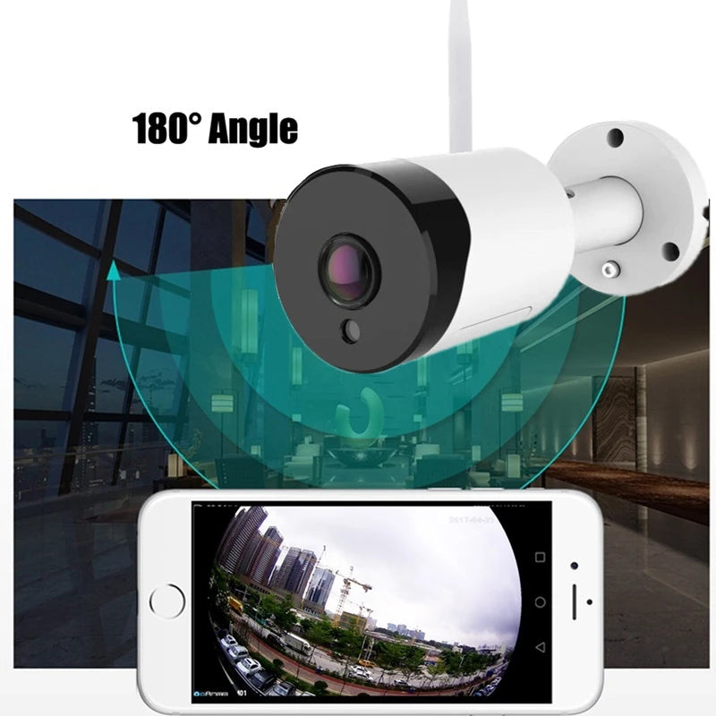 Wireless Security Camera 8.0MP FishEye Wifi IP Outdoor 3MP/5MP IR SD Slot CCTV Surveillance Panoramic View ICsee XM
