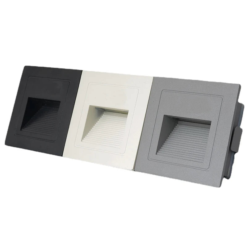 Outdoor Led Stair&Step Light 3W Waterproof Recessed Wall Corner Lamp For Home Landscape Pathway Stairway Garden Yard Footlight