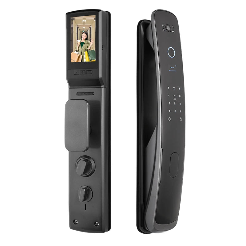 Full Automatic Smart Lock WiFi Wireless Fingerprint Password RFID Card App Digital Door Lock With Camera
