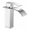 Chrome Waterfall Bathroom Faucet Lavatory Single Handle Stainless Steel  Bathroom Sink Faucet Washbasin Faucet for Bathroom