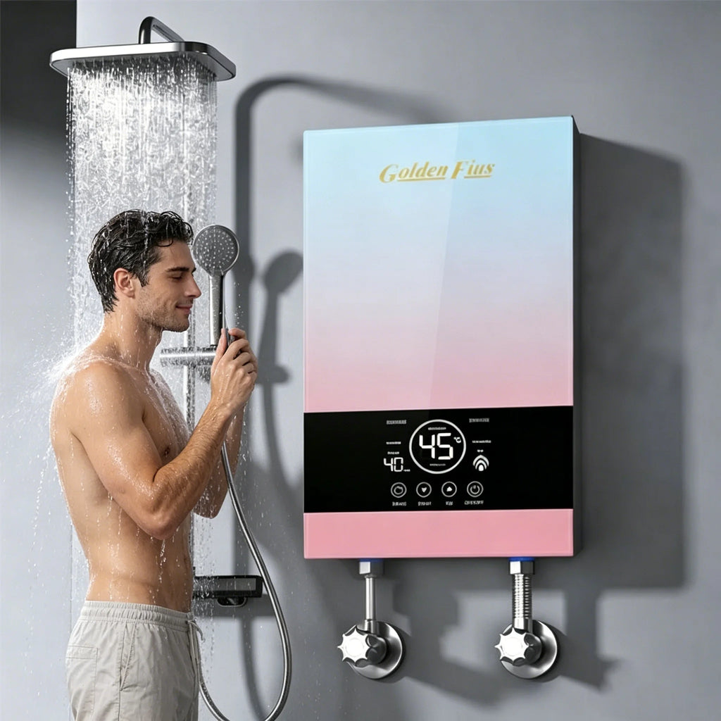 Small Home Bathroom Smart Thermostatic 8500W Electric Instant Tankless Water Heater for Hot Water Shower