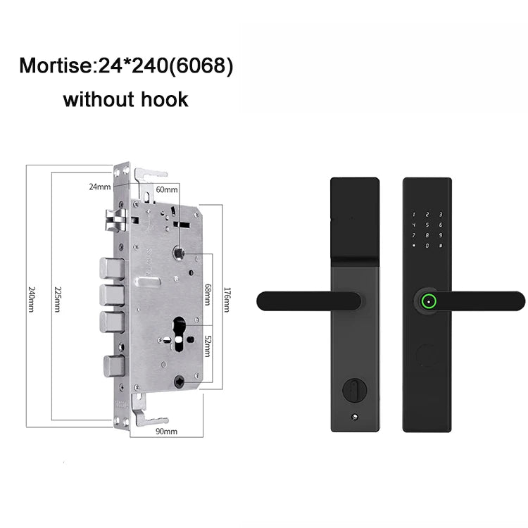 Smart Security Electric Electronic Handle Cerraduras Inteligentes Tuya Wifi Keys Fingerprint Digital Smart Door Lock for Home