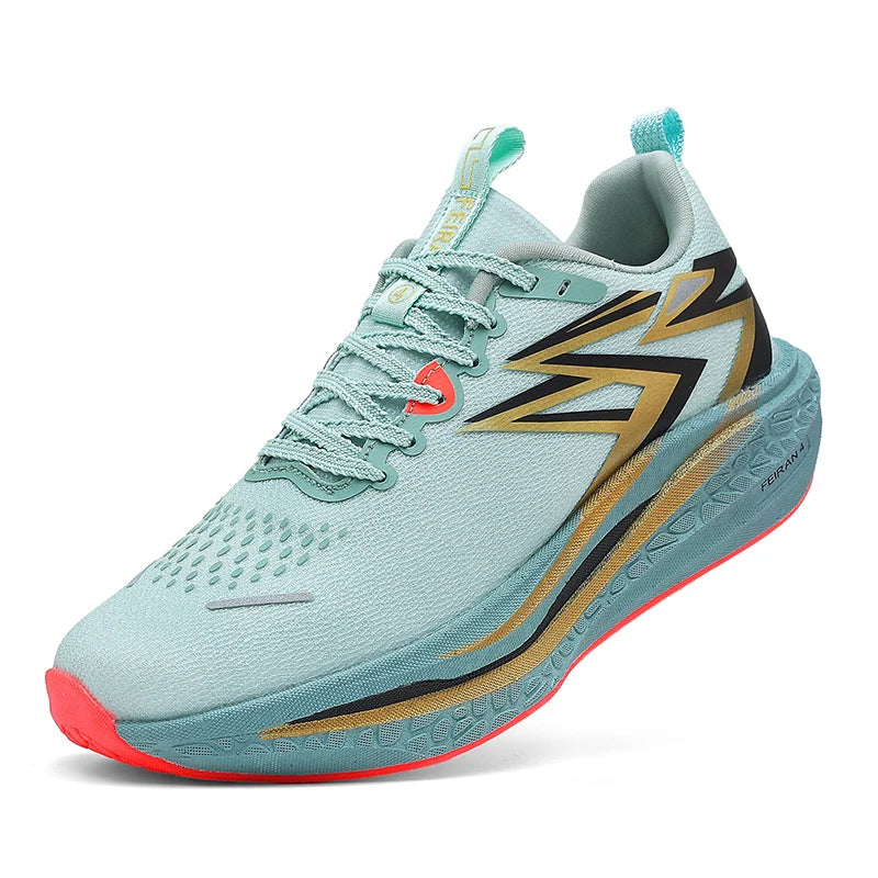 Greatshoes Running Shoes Men Custom, Gold Green Sneakers for Men Running Shoe, Light Weight Sports Running Shoes