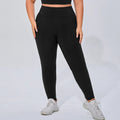 Women's Buttery Soft Four-Way Stretch Solid Ankle-Length Yoga Leggings Plus Size Sweat-Wicking High Waisted Gym Workout Pants