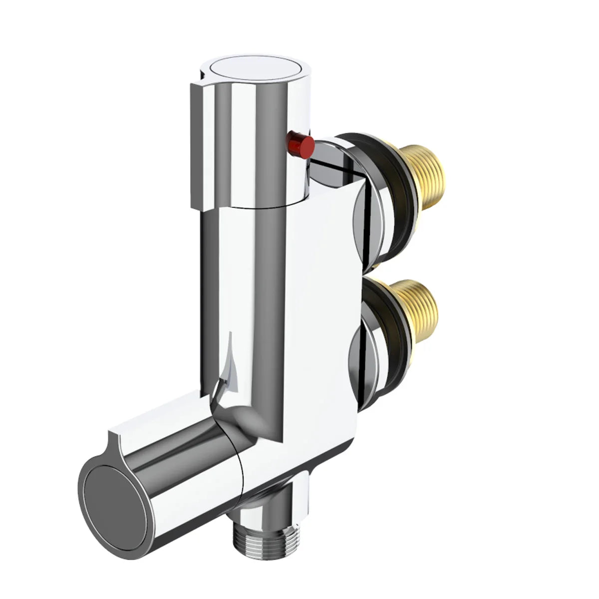 Modern Thermostatic Bath Shower Mixer Taps NBYT-65206 Bathroom Thermostatic Faucet Dual Handle Square Rain Spray Graphic Chrome