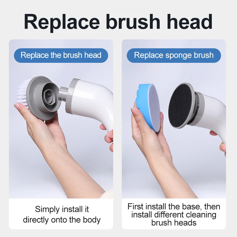 2025 New Cordless Cleaning Brush With Adjustable Extension Arm Waterproof IPX 7 Power Shower Scrubber for Bathroom, Tub,