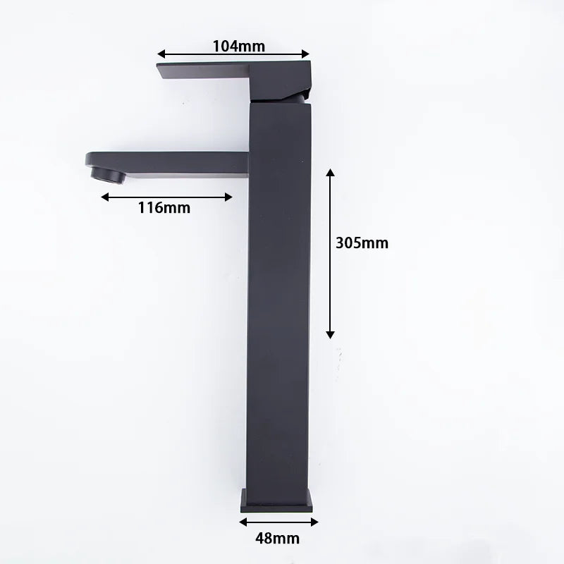 304 stainless steel washbasin, hot and cold water faucet for bathroom, handwashing, and face washing; household bathroom tap