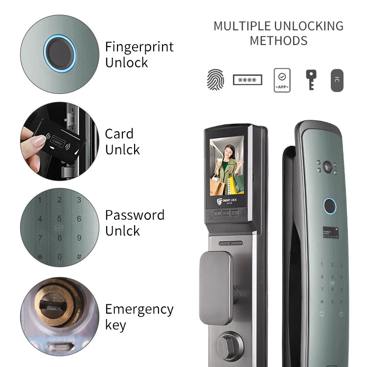 Smart Door Lock with Camera Smart Fingerprint  Digital Password Electronic Automatic Wifi Locks Door Lock