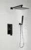 HONGDEC Wall Mounted Bathroom Shower Set  Rainfall Shower System LED Digital Display Bathroom Shower Set