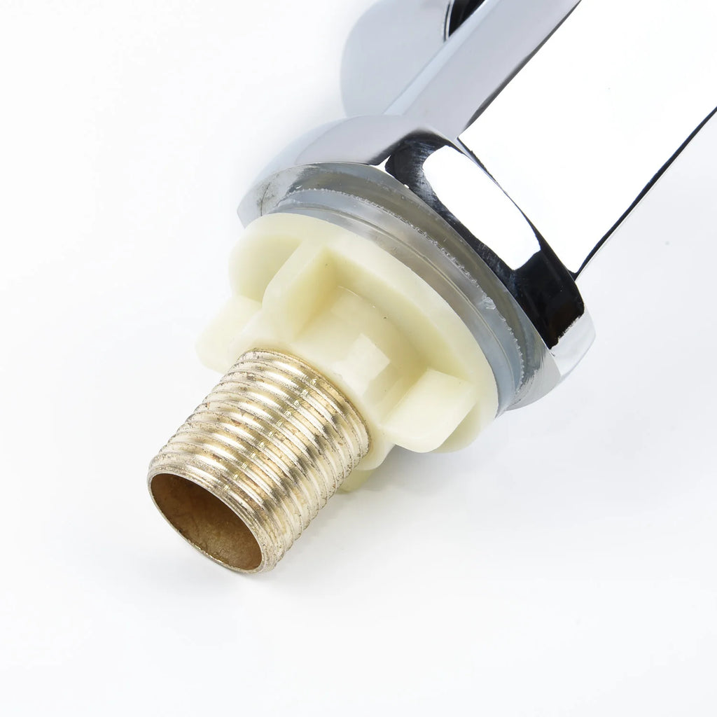 1 Chrome Plated Single Cooling Faucet, Single Hole Easy To Install, Suitable for Bathroom and Kitchen