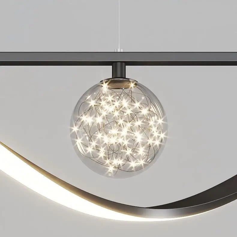 Nordic LED AC Middle Size Iron Gold Pendant Light Luxury Long Strip Chandelier for Dining/Living Room Bar Simple Modern