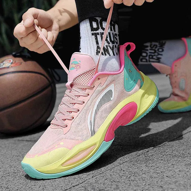 Factory Supply Wholesale High Quality Custom  Non-Slip Sports Shoes Rubber/EVA Insole Fashion Men and Women Basketball Shoes