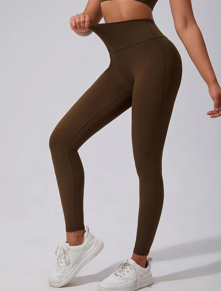 Quick Dry Tummy Control Workout Gym Leggings High Waisted Yoga Pants Booty Lifting Long Tights Women Four-Way Elastic Waist