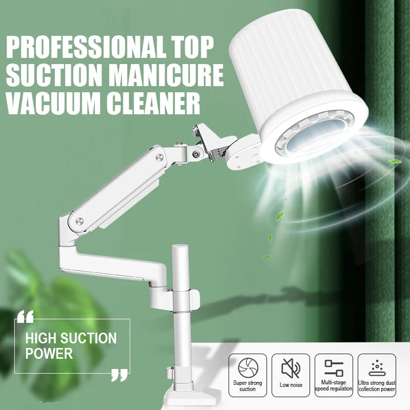AT-NDC-025 Pro Strong Profession Manicure Vacuum Cleaner Personal Nail Technician Dust Collector