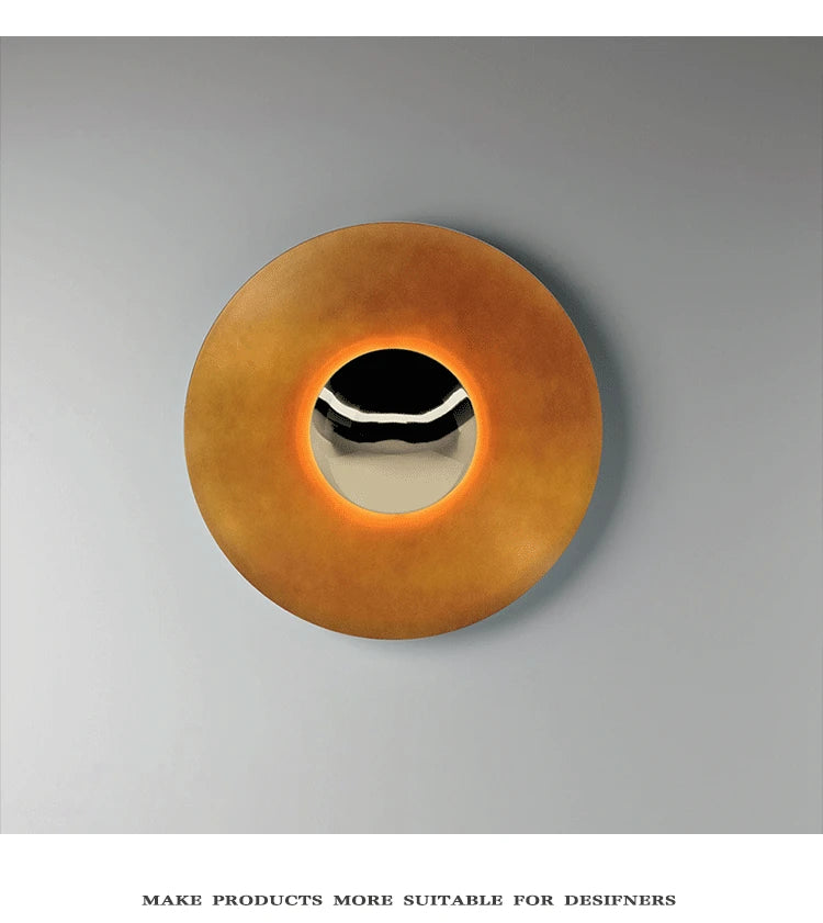 Modern Art Wall Light Luxury Designer Sconce Porch Bedroom Bedside Decor Round Kitchen Background Living Room UFO Creative Lamp