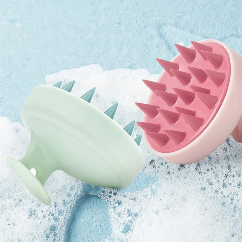 Silicone Shampoo Brush Head Scalp Massage Comb Hair Washing Comb Body Massage Brush Bath Shower Brush Salon Hairdressing Tool
