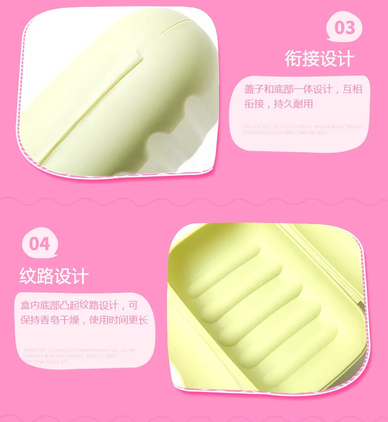 Plastic Travel Soap Box Dish Plate Case Case Holder Container Wash Shower Home Shower Bathroom Sealed Soap Case