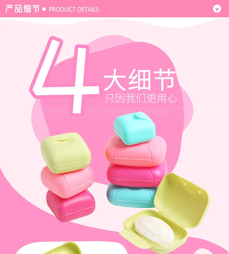 Plastic Travel Soap Box Dish Plate Case Case Holder Container Wash Shower Home Shower Bathroom Sealed Soap Case