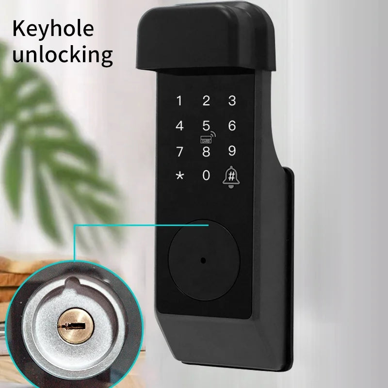 Waterproof Double Sides Rim Lock Tuya Wifi App RFID Digital Smart Fingerprint Door Lock for Outdoor Gate Front Door