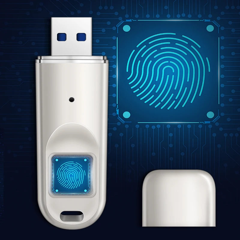 OEM Print Usb Flash Drive 64gb Fingerprint Encryption Data Stick FD069