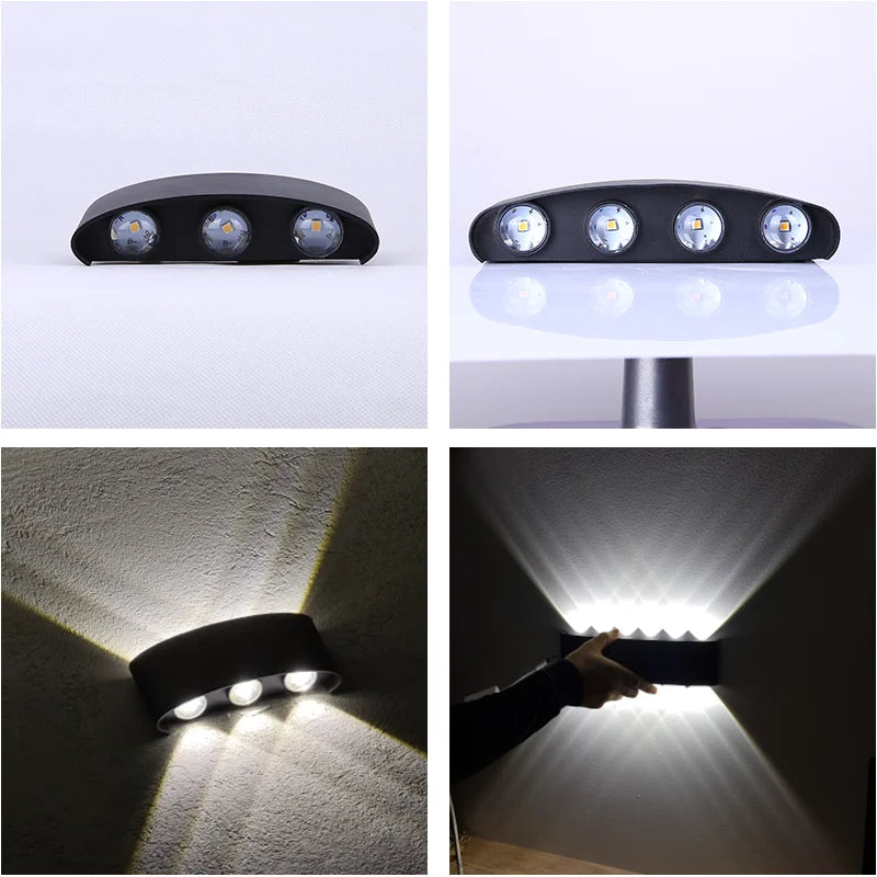 LED Wall Lamps Interior Wall Light IP65 Waterproof Aluminum Indoor Outdoor Lighting Wall Lamp Outside Wall Lights Living Room