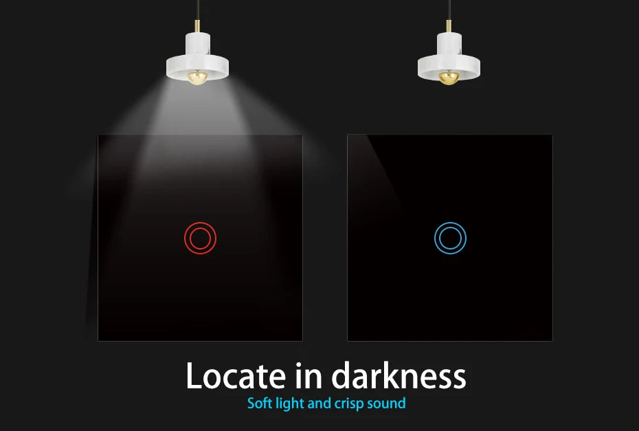 EU AC100-240V Tempered White Crystal Glass Touch Switch Panel Wall Light Switches Sensor Button 1/2/3Gang Lamp Interruttore