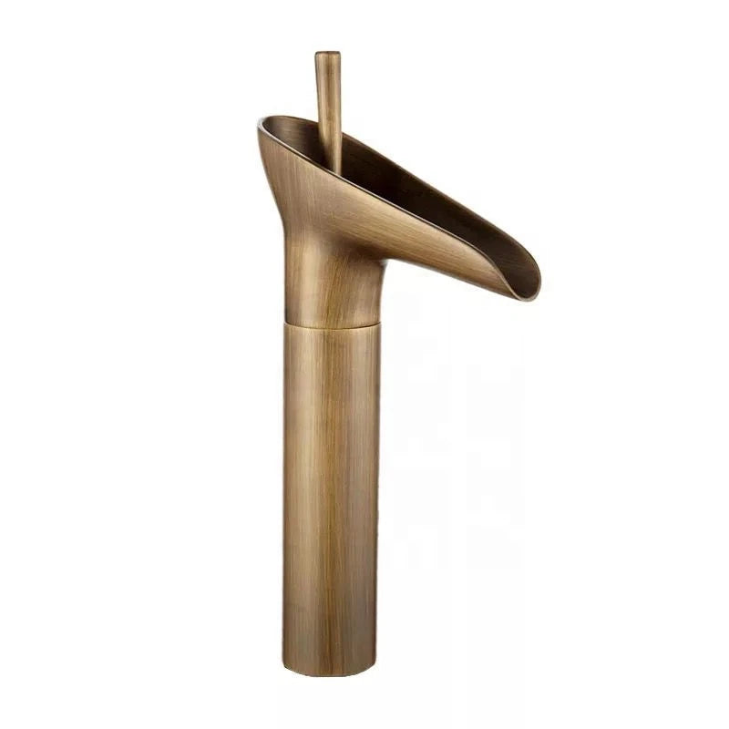 Modern Antique Single Level Bathroom Wash Basin Faucet Matte Black Thermostatic Lavatory Faucet Water Taps Single Level Basin