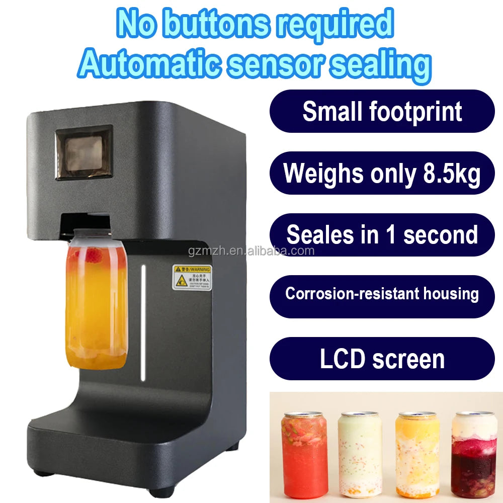 Full Automatic Can Pressing Machines Aluminum Capping Sealer Milk Tea Soda Beer Juice Drink Can Sealing Machines