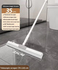 Multifunction Magic Cleaning Broom Silicone Floor Squeegee Long Handle Rubber Sweeper Air Broom for Window Glass Shower Pet Hair