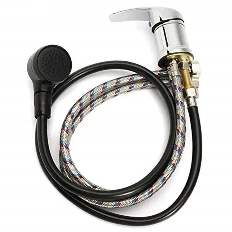 Professional Salon Shampoo Basin Plastic Single Hole Deck Mixer Tap Durable Barber Sink Hair Washing Hand Shower Set Hose