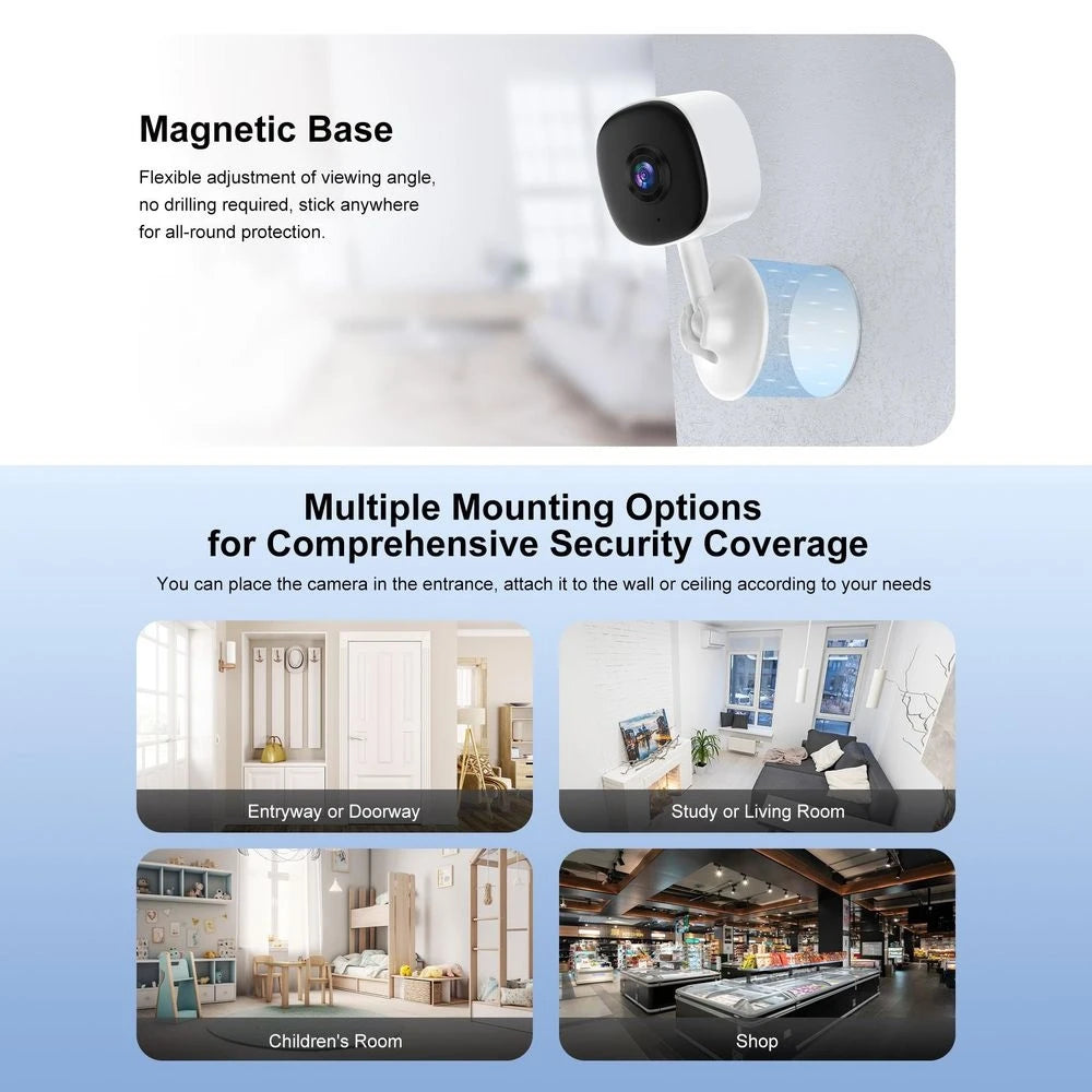 Fast Delivery C1 2MP Indoor Security Camera Linux System WiFi Wireless Remote Access Human Detection Motion Sensor Alarm