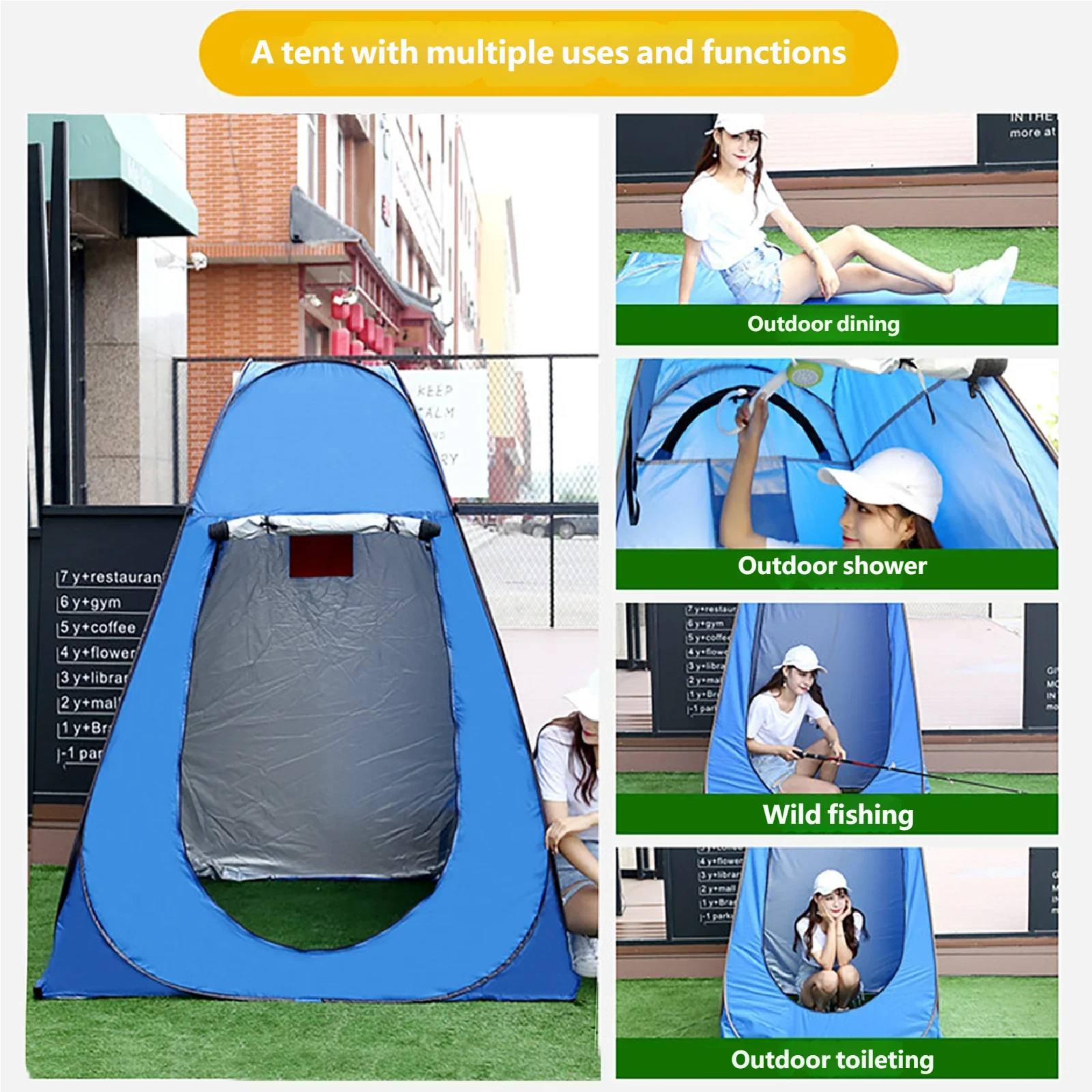 OEM/ODM Pop-Up Privacy Shower Tent | Portable Toilet Changing Tent | Camping Outdoor Waterproof 1000-1500mm Polyester Tents