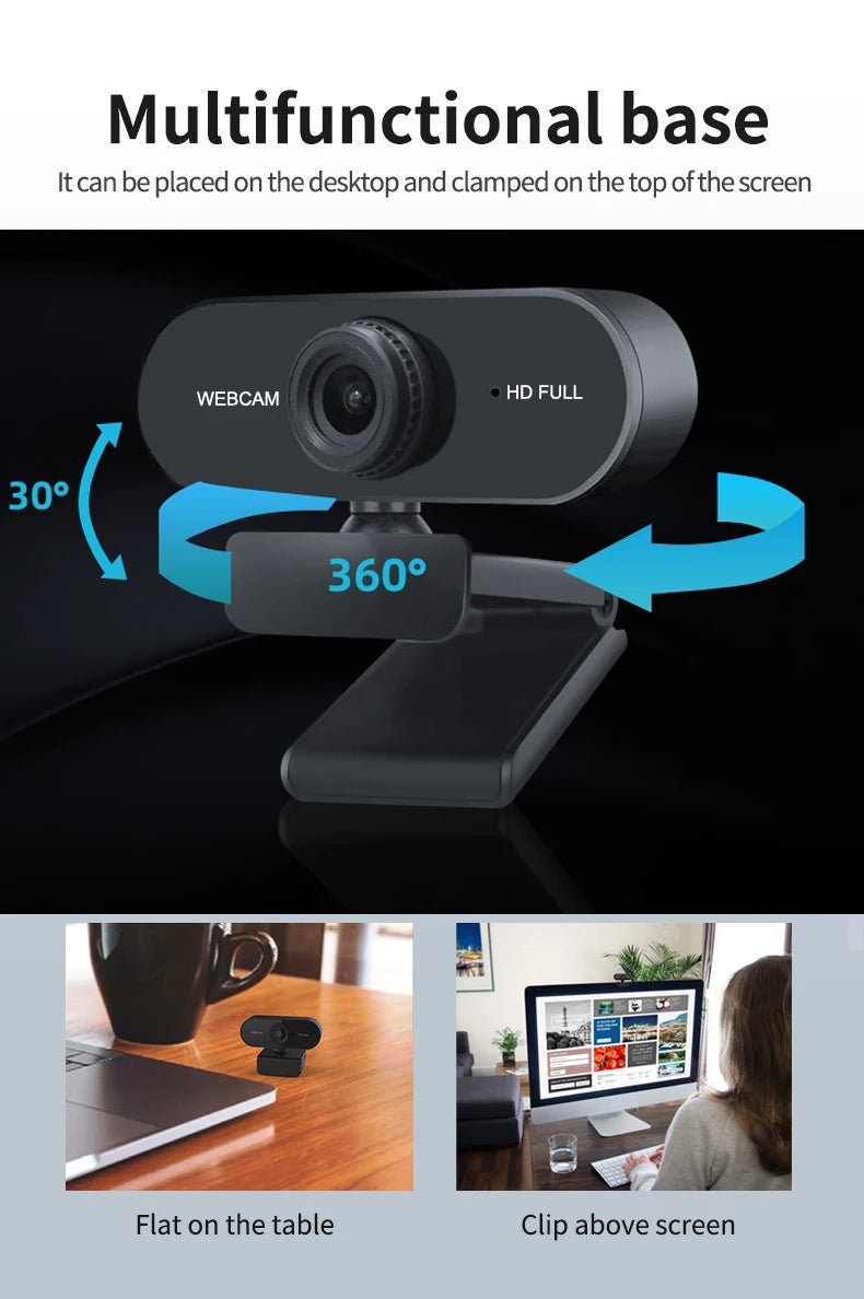 1080P  High Quality Webcams Hd Resolutions Security Cameras Built in Microphone