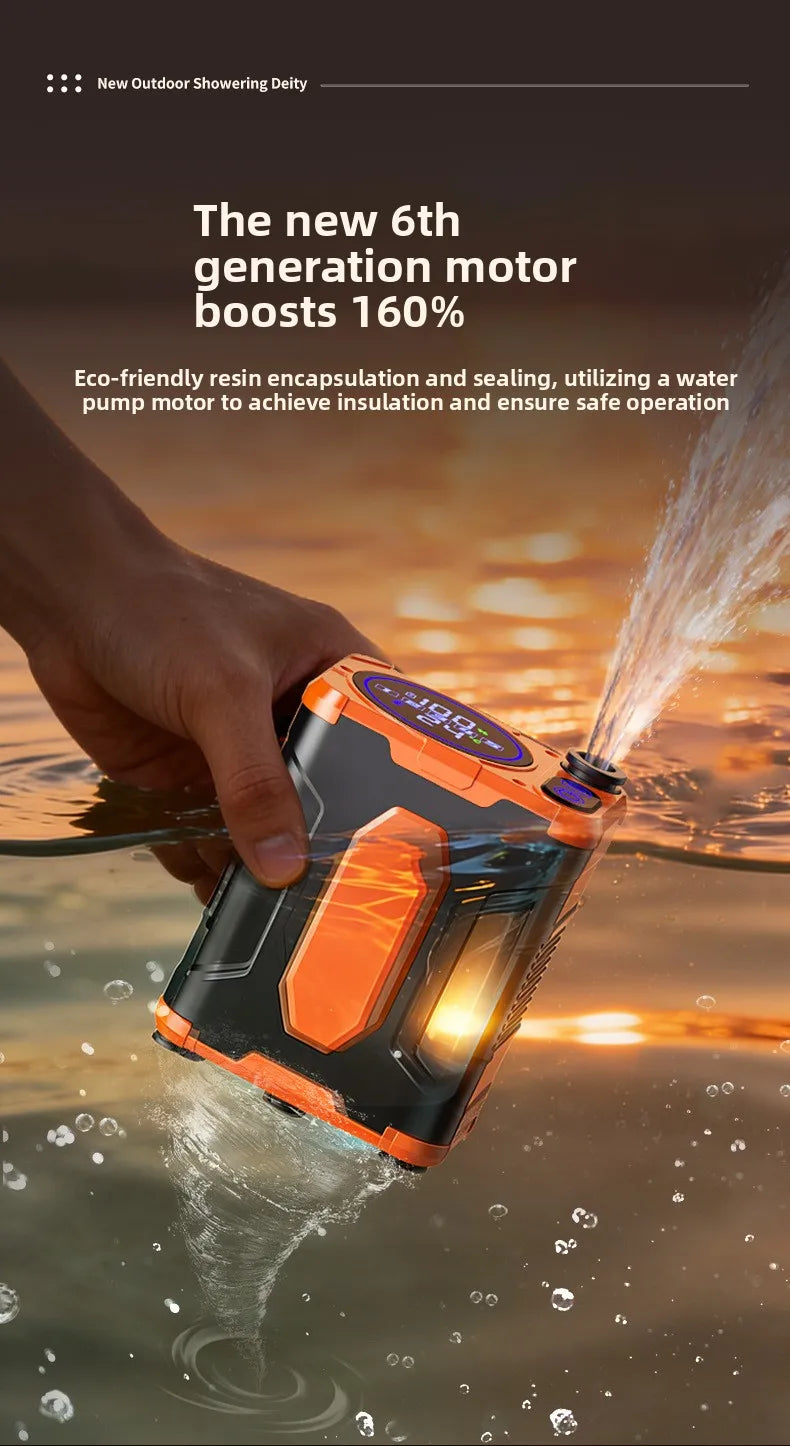 Portable 1000mA 5V Electric Shower for Outdoor Camping Dormitory and Household Use Model 1000