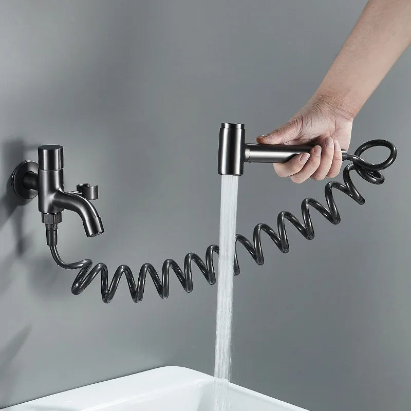 High Pressure Non Electric Eco-Friendly Easy Installation Modern Brass Wall-Mounted Bathroom Shower Bidet Toilet Dual