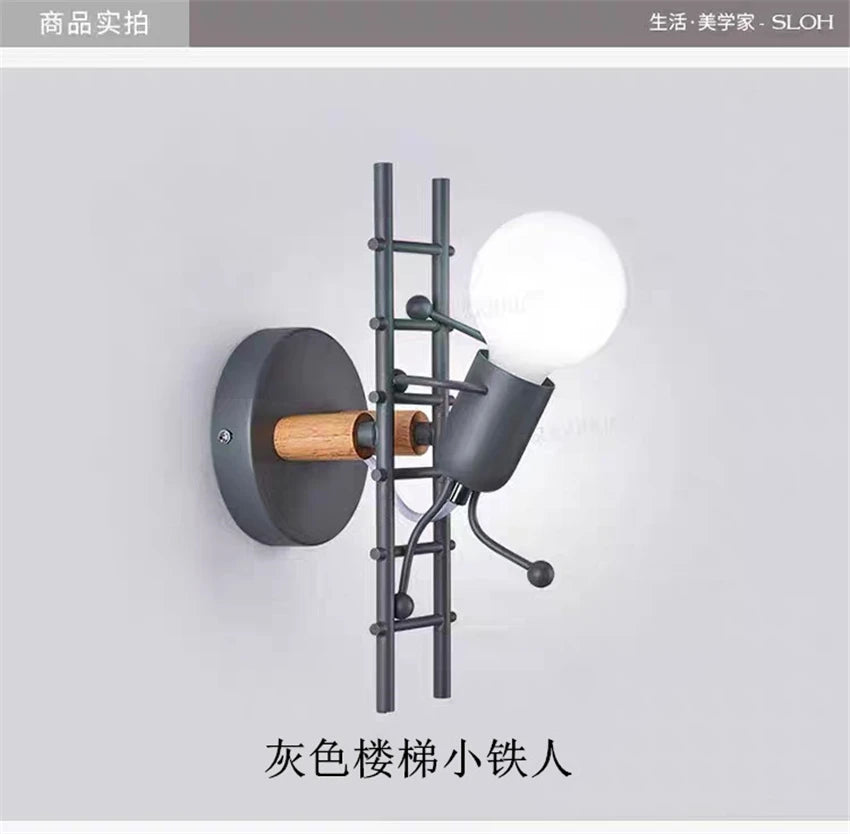 Nordic Climbing Stairs Wall Lights Living Room Home Decoration Bedroom Lamp aisle Corridor Children's Room Bedside Wall Lamps