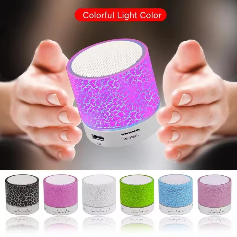 TF Card Slot Wireless Speaker Portable Shower Mini Speaker Small Outdoor Boombox A9 Bt Speakers with Led Light Best Gift for Kid