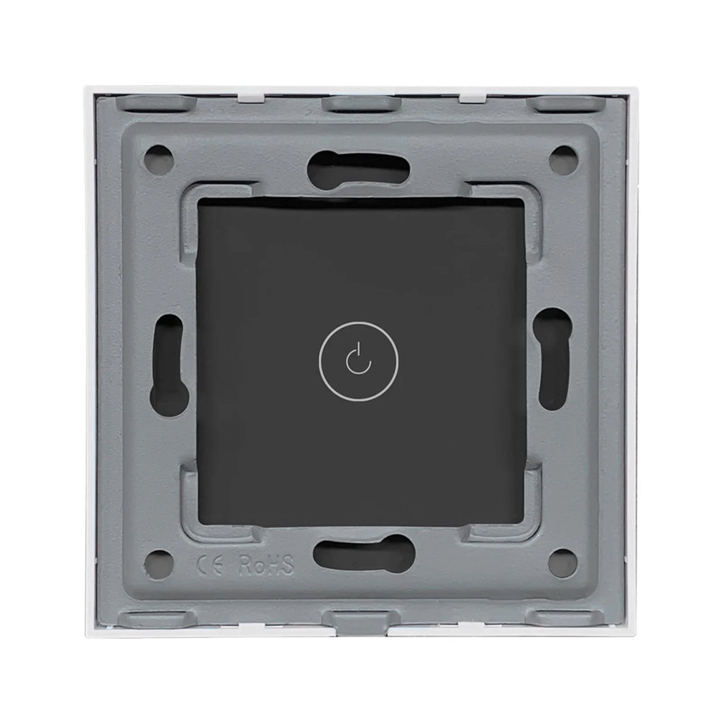 BSEED WIFI Wall Light Switches Glass Panel Parts White Smart Touch Switches Function Parts EU Sockets Power Outlet Parts