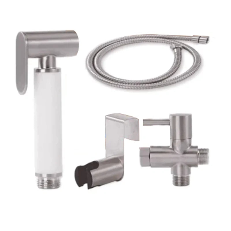Watermark SUS304 Hand Sprayer Silicone Sleeve 1.2m Shower Hose 1/2\" Fx1/2\" Mx2 T-Valve Backflow Preventer for Bathroom Use