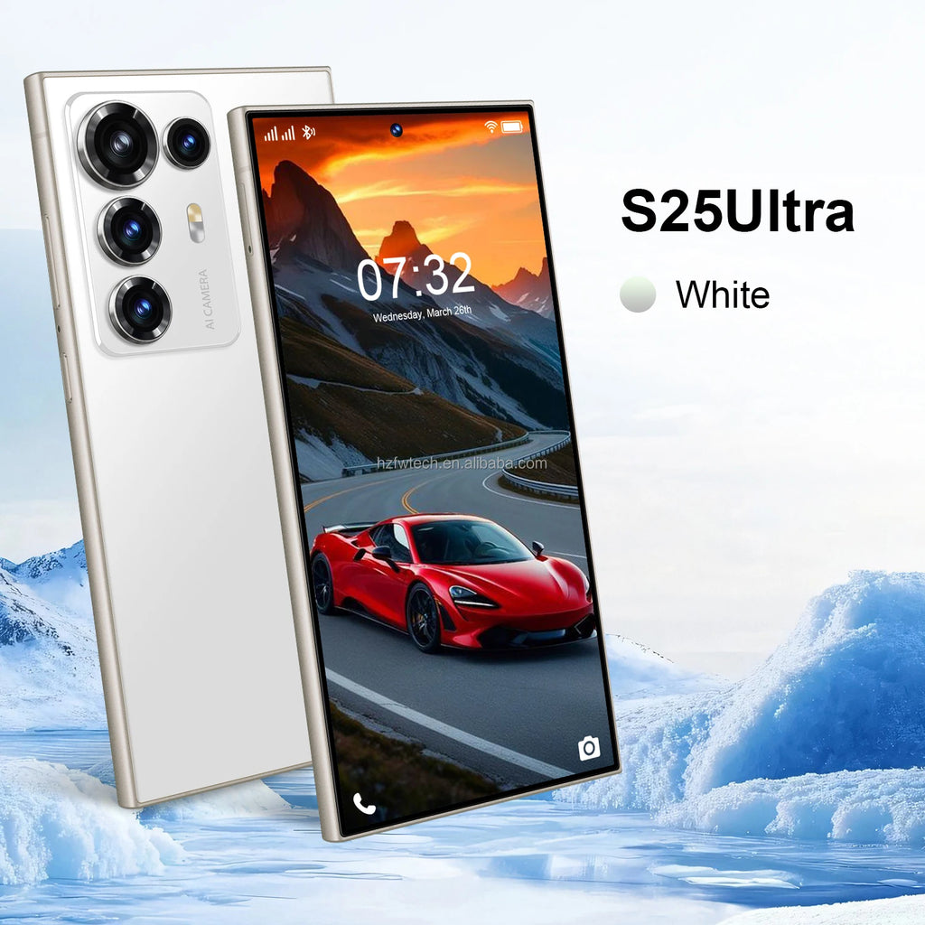 S25 ULTRA 5G Smartphone 7.3 Inch HD Screen 8800mAh Battery 108MP Camera DecaCore Phone CPU MTK Processor LTE CDMA Mobile Phones
