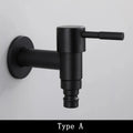 Wall Mounted Faucet Single Cold Sink Tap Black Water Tap for Bathroom Washing Machine Sink Mop Pool