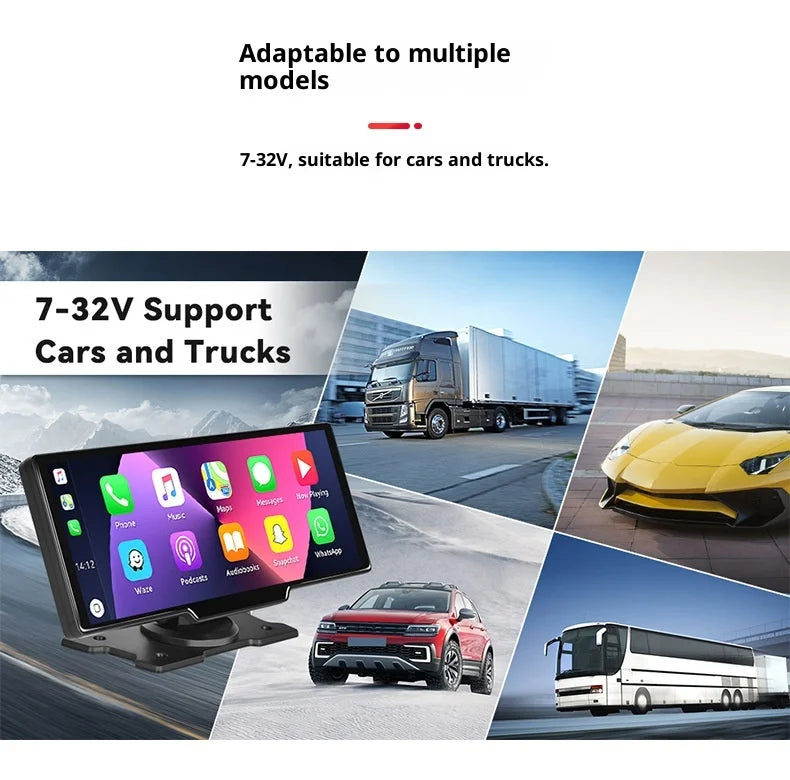 10.26inch High-Definition OLED Wireless Dashboard Portable Driving Recorder Cross-Border Car Navigation Device CarPlay