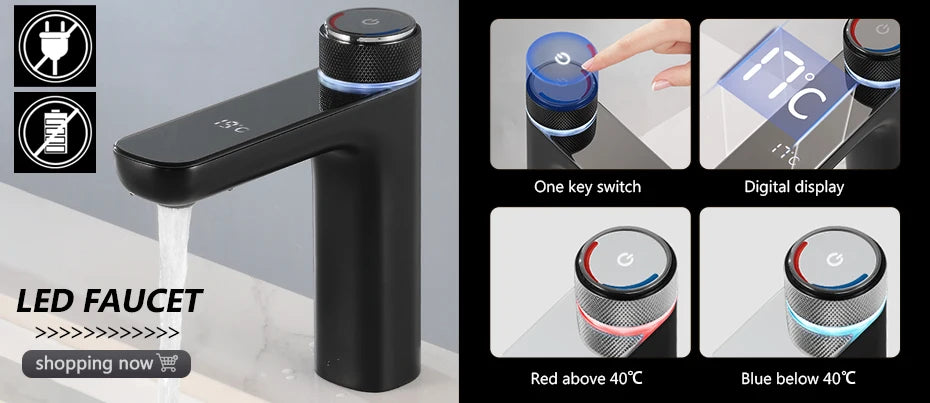 Black Faucet Bathroom Sink Faucets Hot Cold Water Mixer Crane Deck  Mounted Single Hole Bath Tap Chrome Finished ELM457