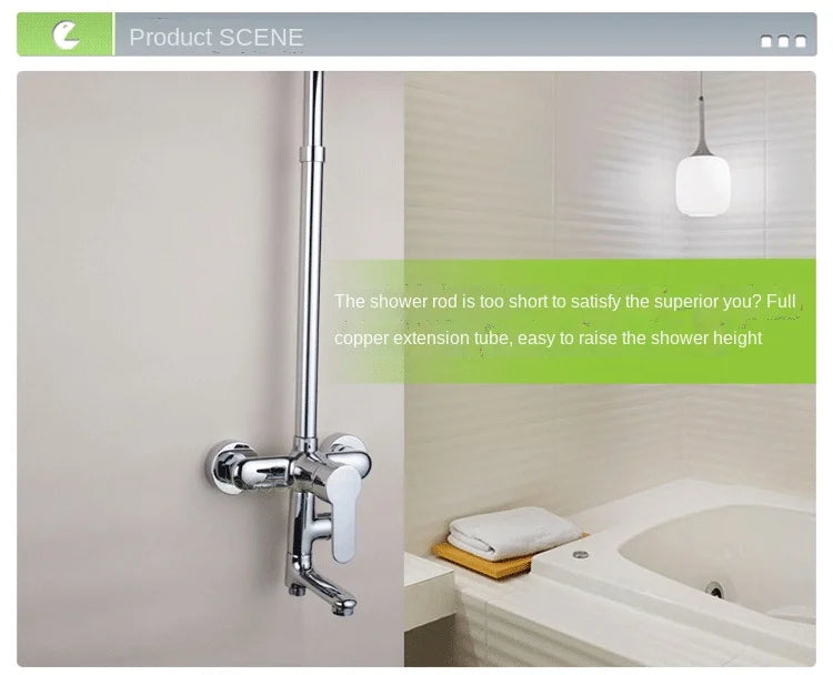 Shower Extender Gray Black Shower Extension Rod Shower Bracket 30\40\50 cm Shower Extension Rod Riser Tube Bathroom Accessories