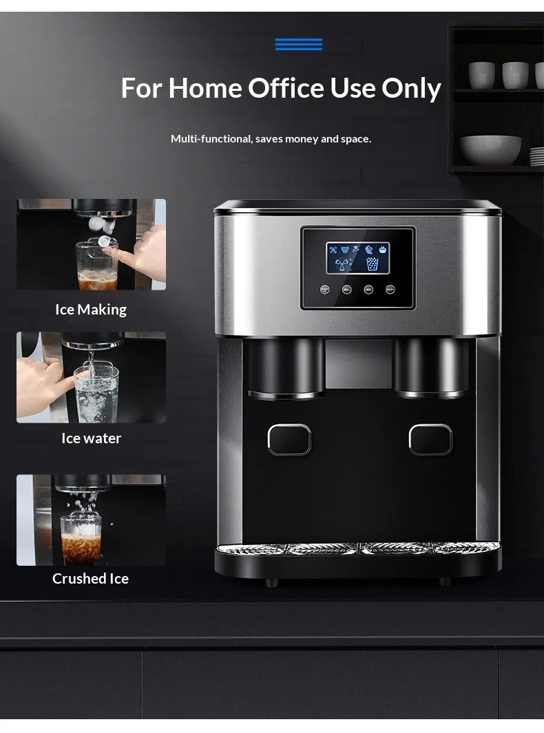 Hengyang Ice Maker 18kg Desktop Small Household Commercial Use Crushed Ice All-in-one Model ZBS-15 220V/110V Manual Water Adding