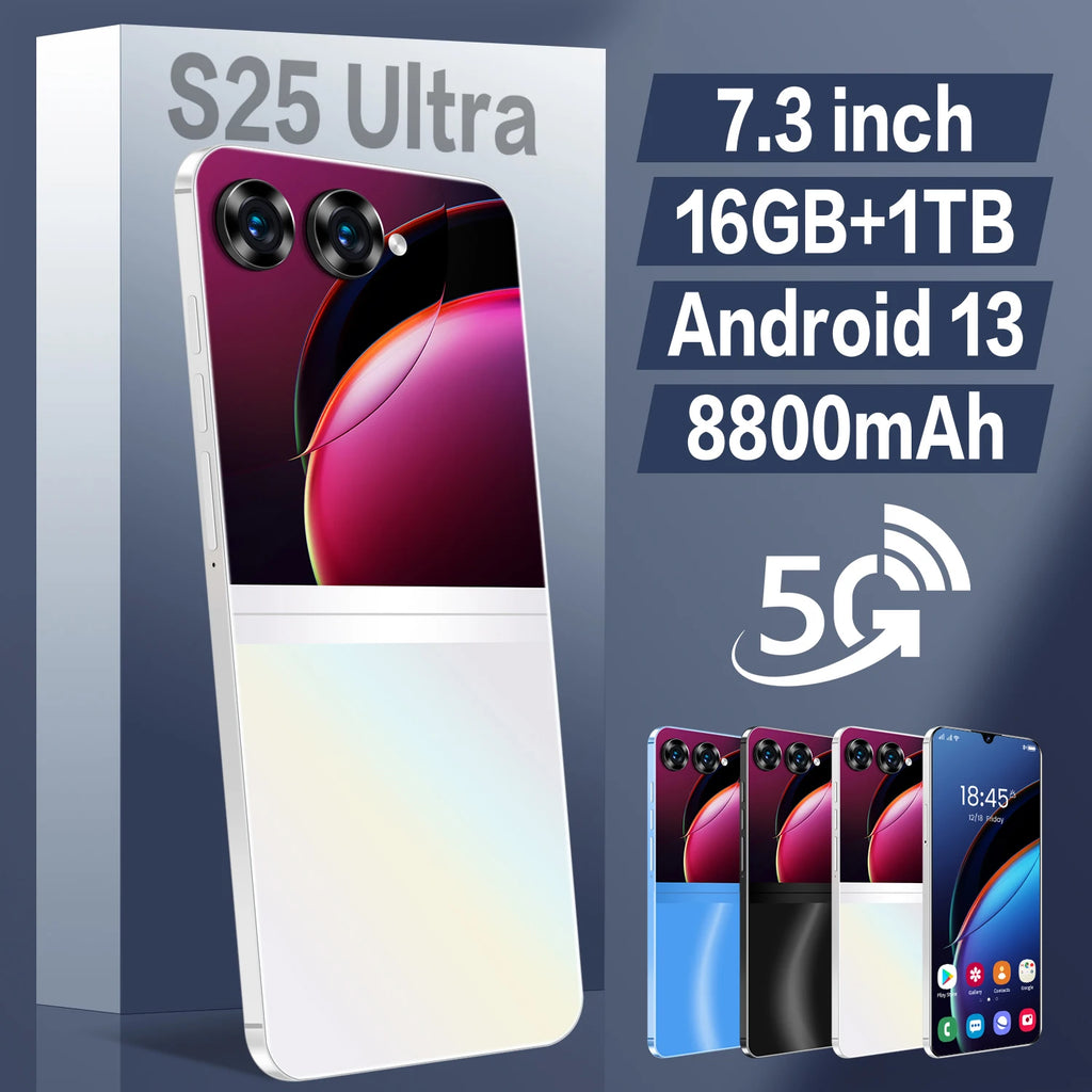 Good Selling Original S25 Ultra+ Mobile Phones Big Screen Android13.0 5G Smartphone 12gb + 512GB Android Phone