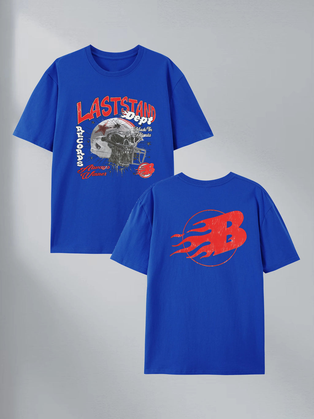 LastStand Skull Graphic Tee 100% Cotton US Warehouse 7 Colors