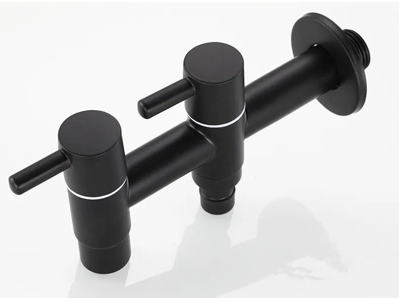 Washing machine faucet Bidet Faucet Stainless Steel Bathroom faucet tap Single Cold garden Faucet Black outdoor mixer Small Tap